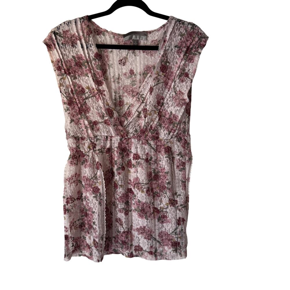 Vanity Y2k Fairy Lace Large Floral Lace Boho Sheer‎ Cap Sleeve Going Out Top